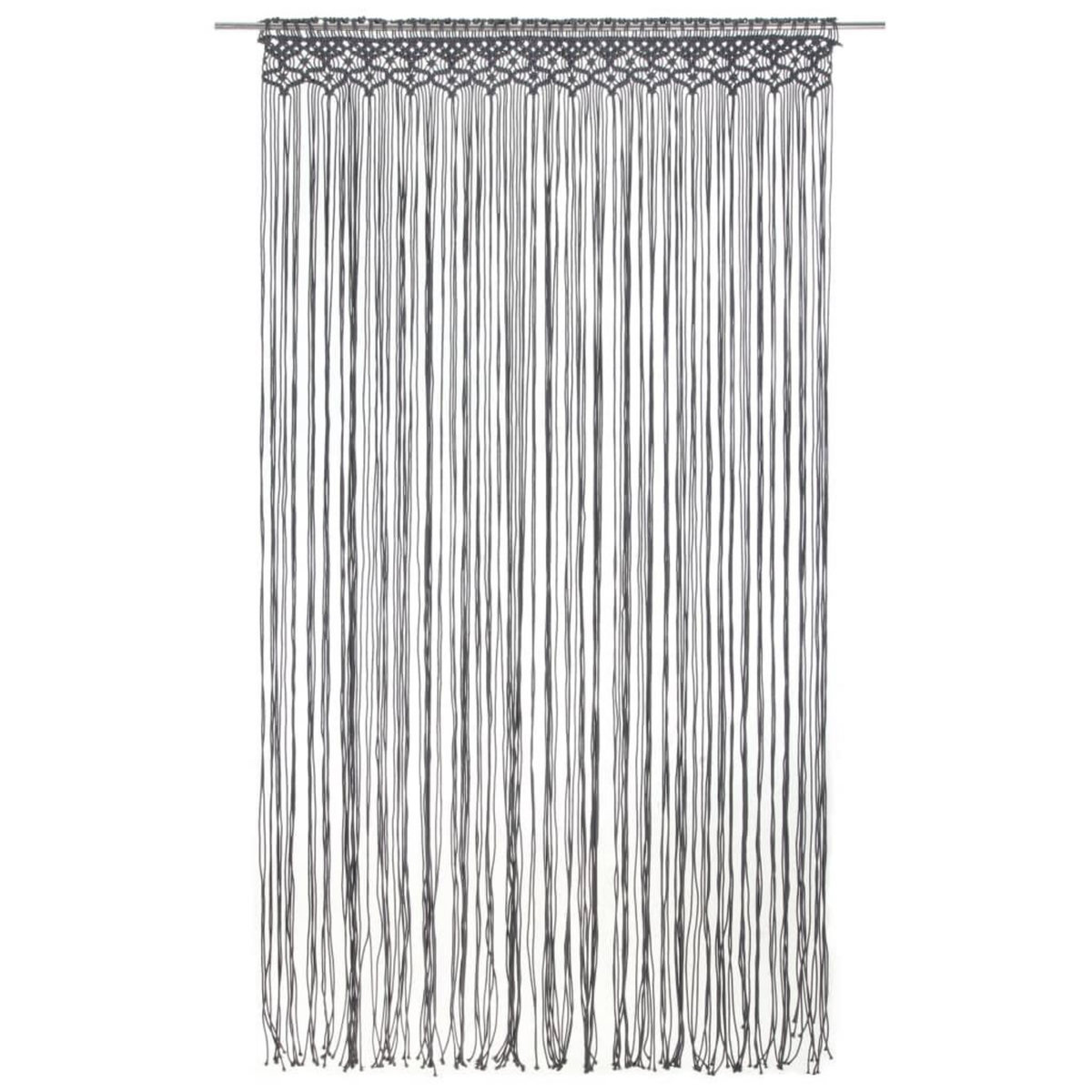 VIDAXL Rideau en macrame Anthracite 140x240 cm Coton