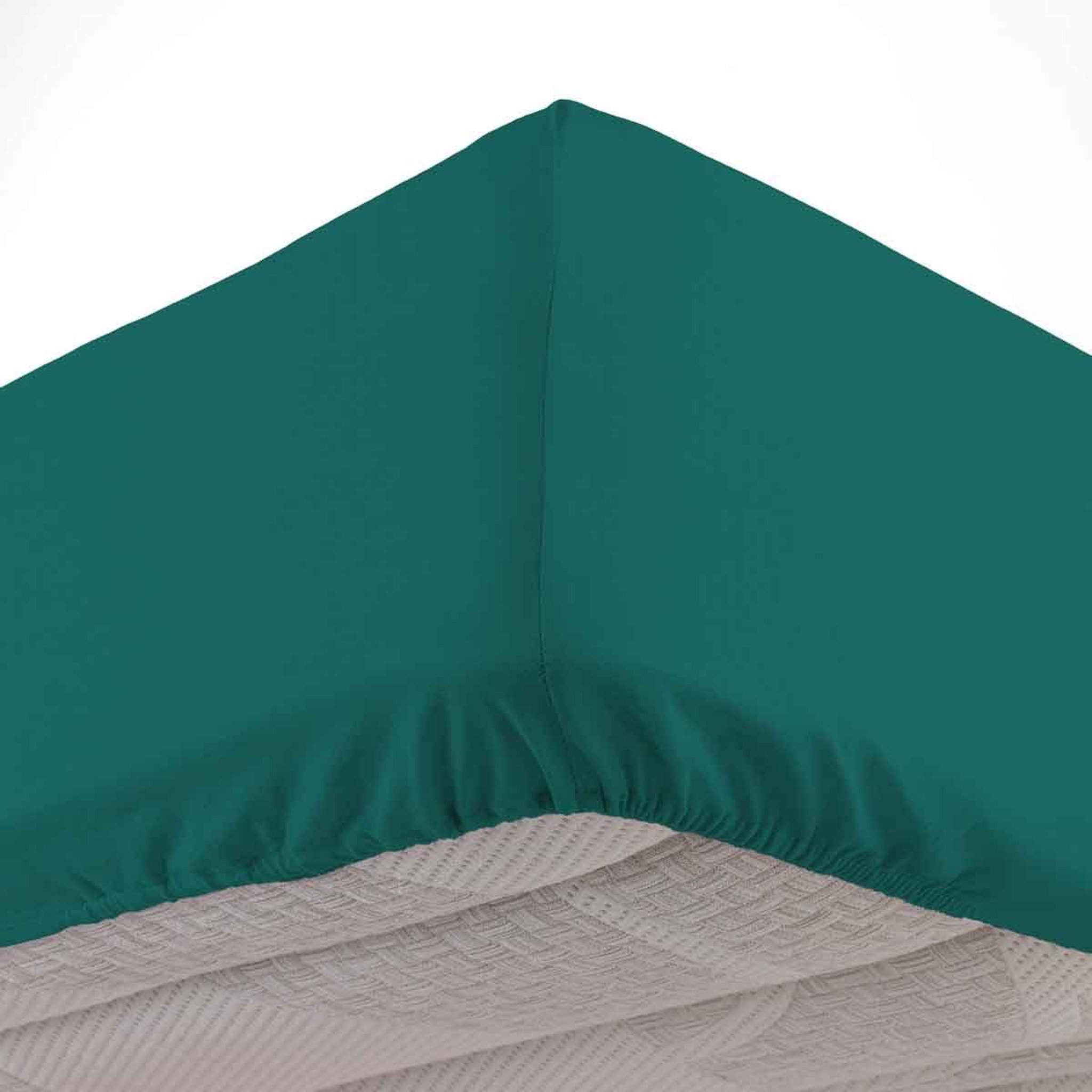 Douceur d'Intérieur Drap housse en coton  biolina  180x200cm émeraude