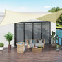 Voir la diapositive 2 : OUTSUNNY Voile d'ombrage rectangulaire 3 x 4 m polyéthylène haute densité résistant aux UV coloris crème