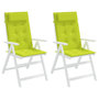 Voir la diapositive 4 : VIDAXL Coussins de chaise a dossier haut lot de 2 vert vif