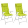 Voir la diapositive 4 : VIDAXL Coussins de chaise a dossier haut lot de 2 vert vif