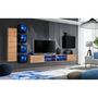 Voir la diapositive 2 : Paris Prix Ensemble Meuble TV  Switch XXVI  320cm Naturel & Noir