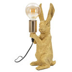 Paris Prix Lampe à Poser en Résine  Rabbit  35cm Or