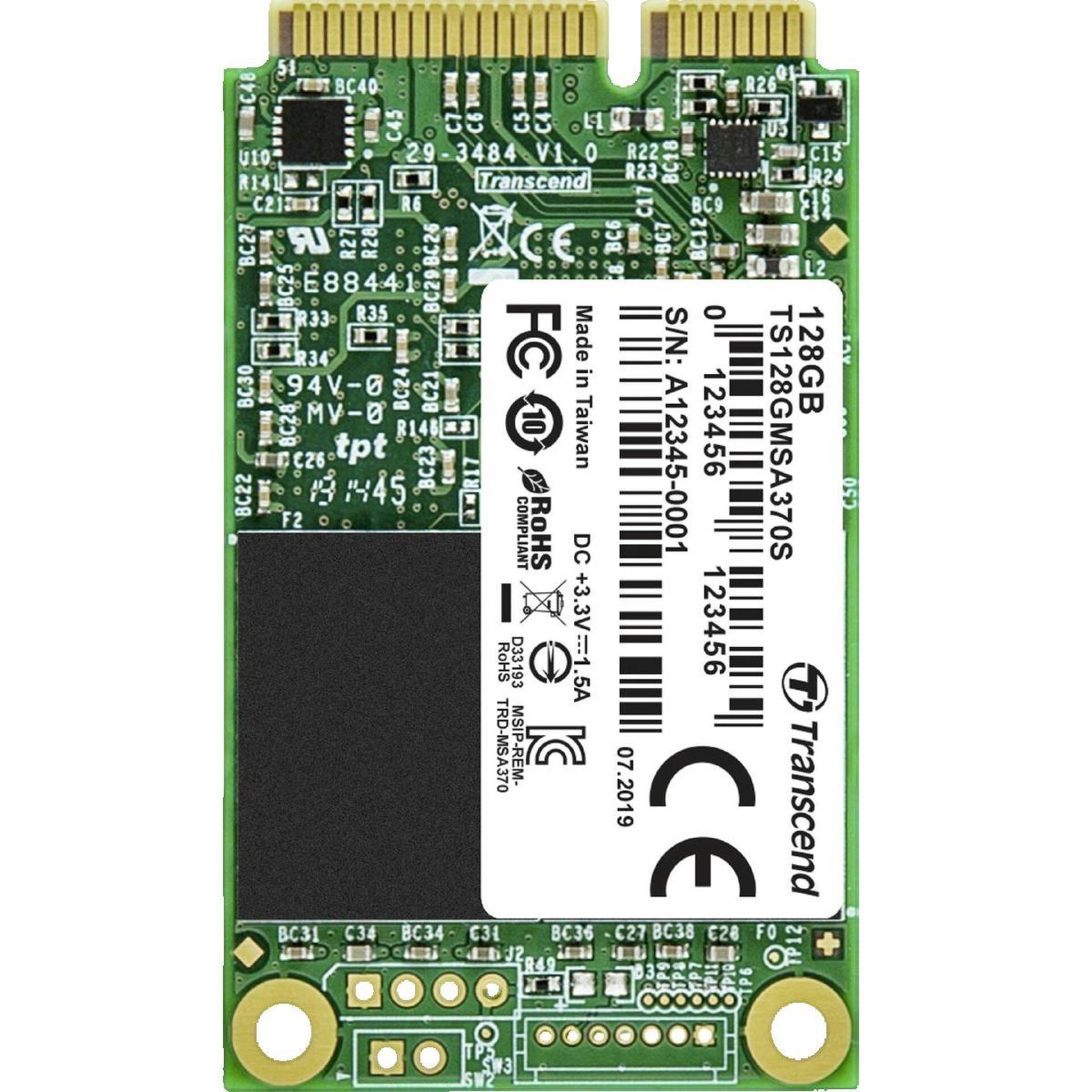 Transcend Disque dur interne Transcend MSA370S MLC 128GB mSATA SATA III