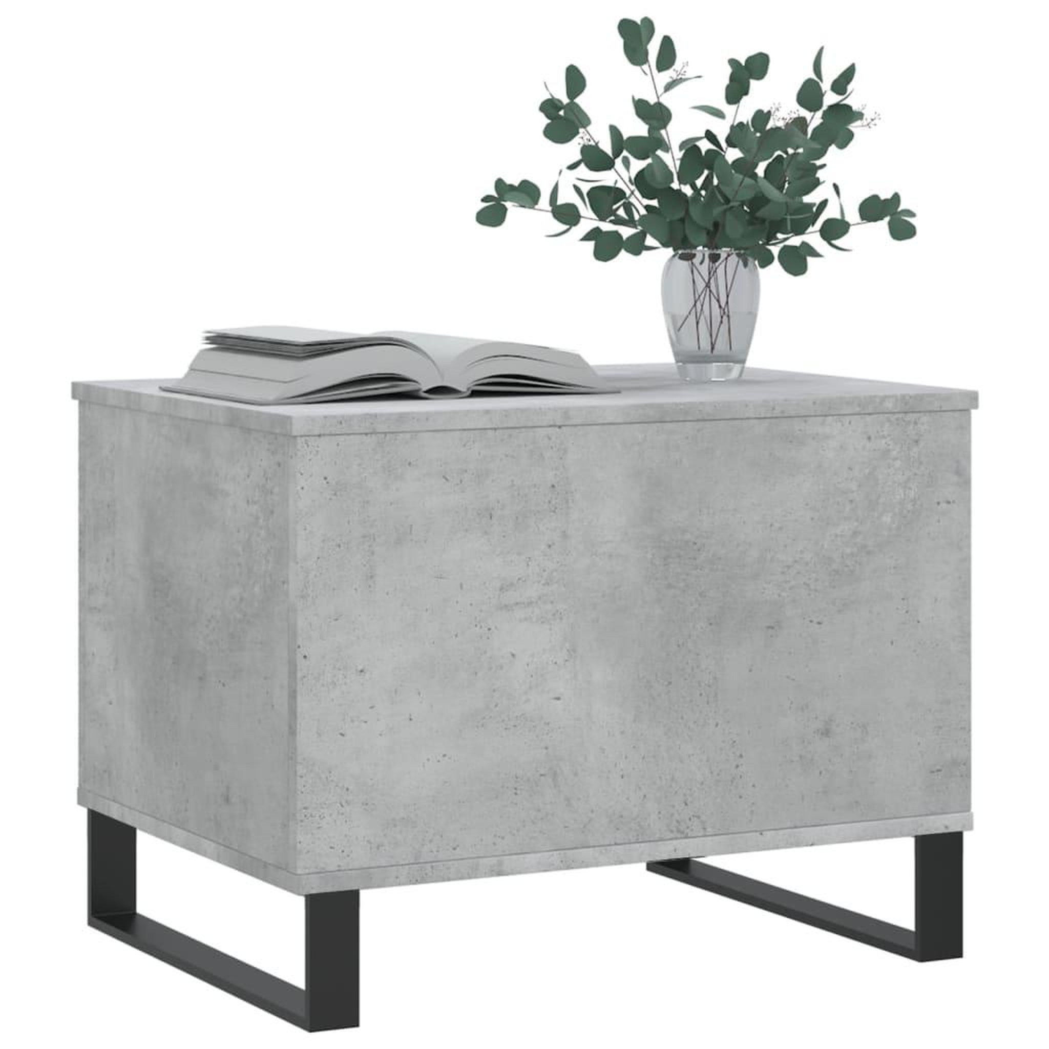 Voir la diapositive 4 : VIDAXL Table basse Gris beton 60x44,5x45 cm Bois d'ingenierie