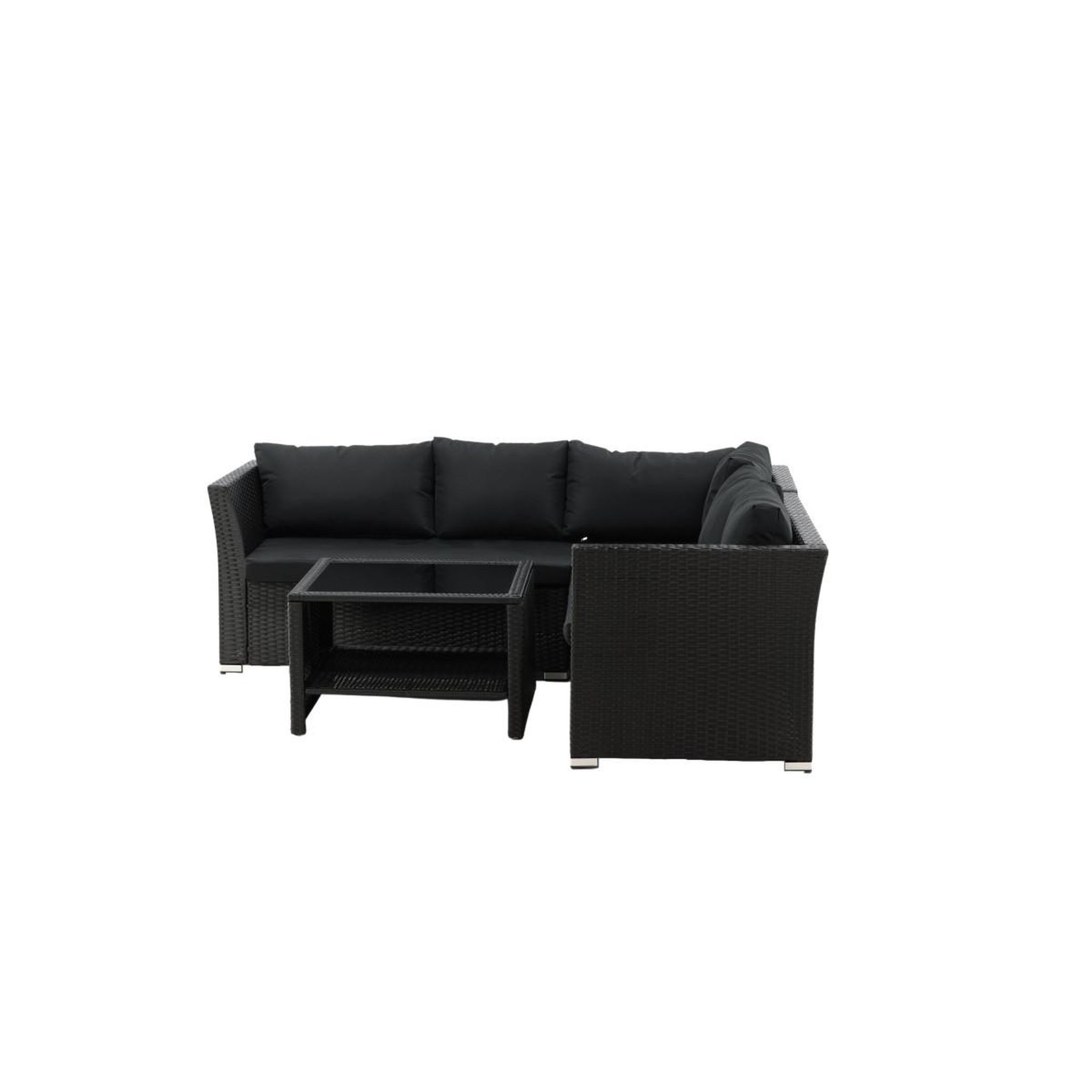Voir la diapositive 4 : Paris Prix Salon d'angle de jardin  haiti  194cm noir