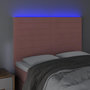 Voir la diapositive 3 : VIDAXL Tete de lit a LED Rose 144x5x118/128 cm Velours