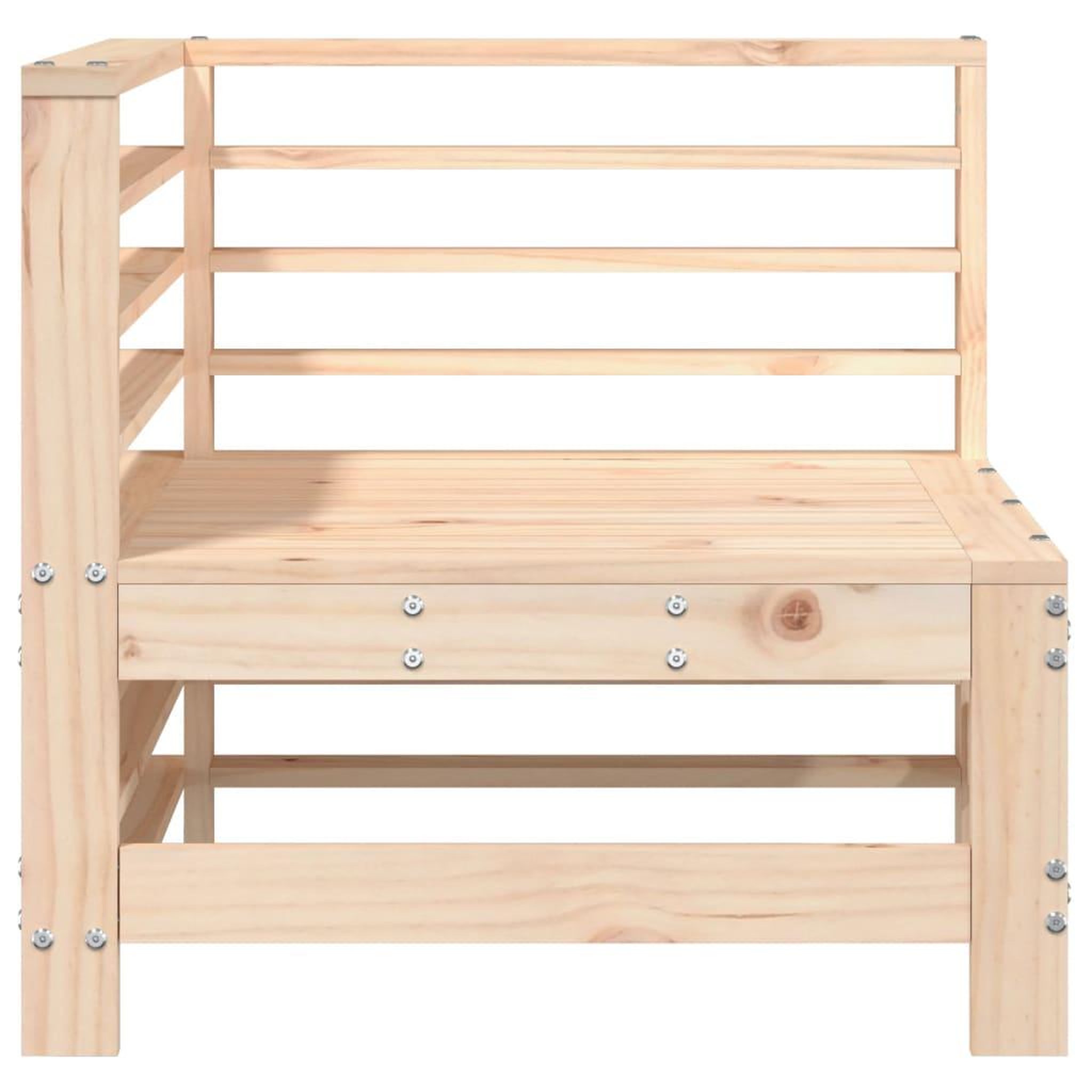 Voir la diapositive 4 : VIDAXL Canape d'angle de jardin bois de pin massif