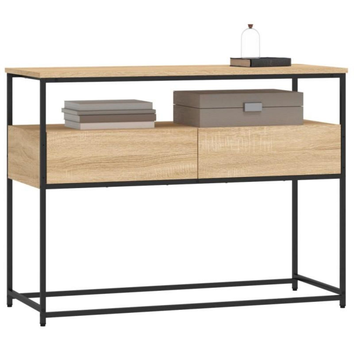 VIDAXL Table console chêne sonoma 100x40x75 cm bois d ingénierie