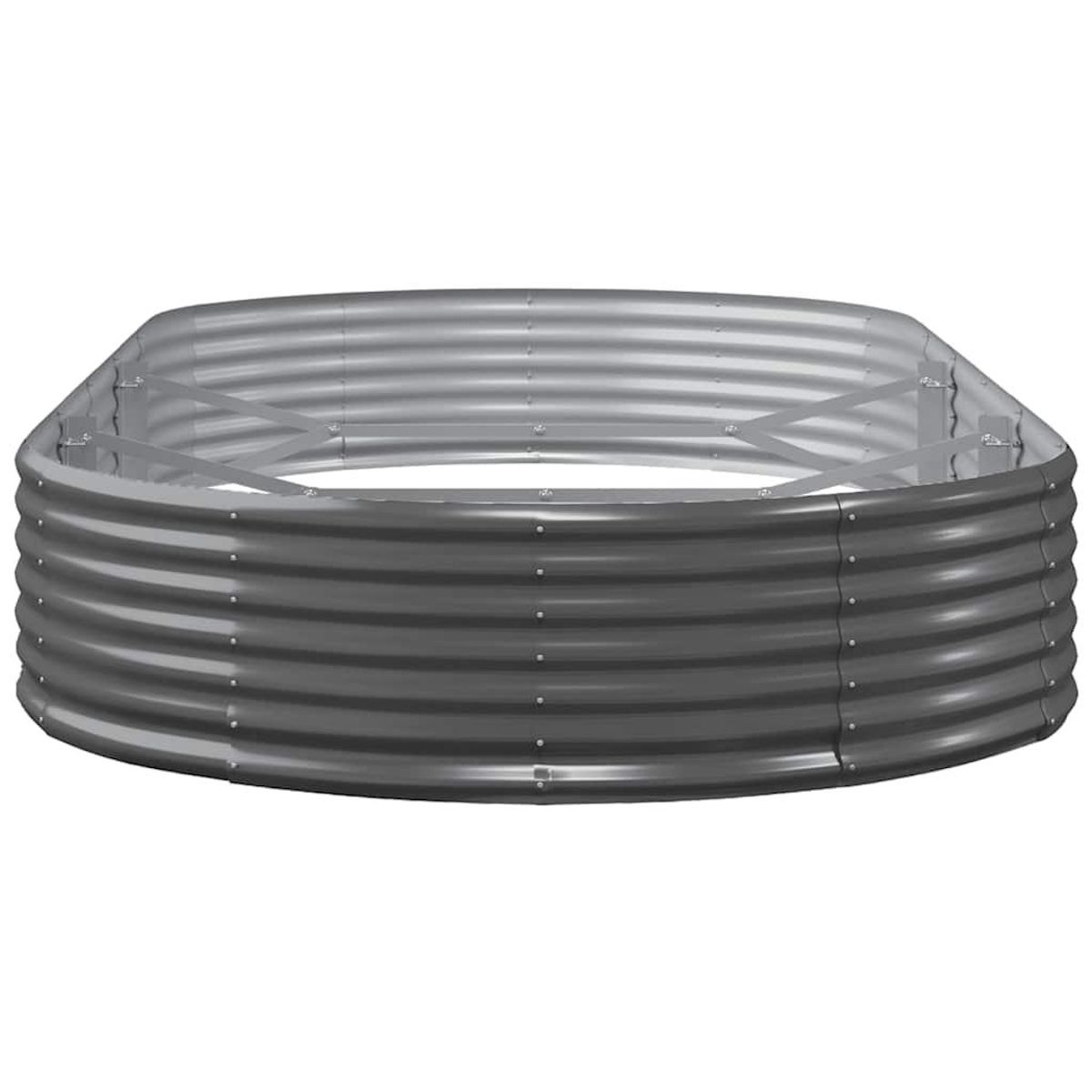 VIDAXL Jardiniere surelevee en acier galvanise 296 x 140 x 36 cm Anthracite