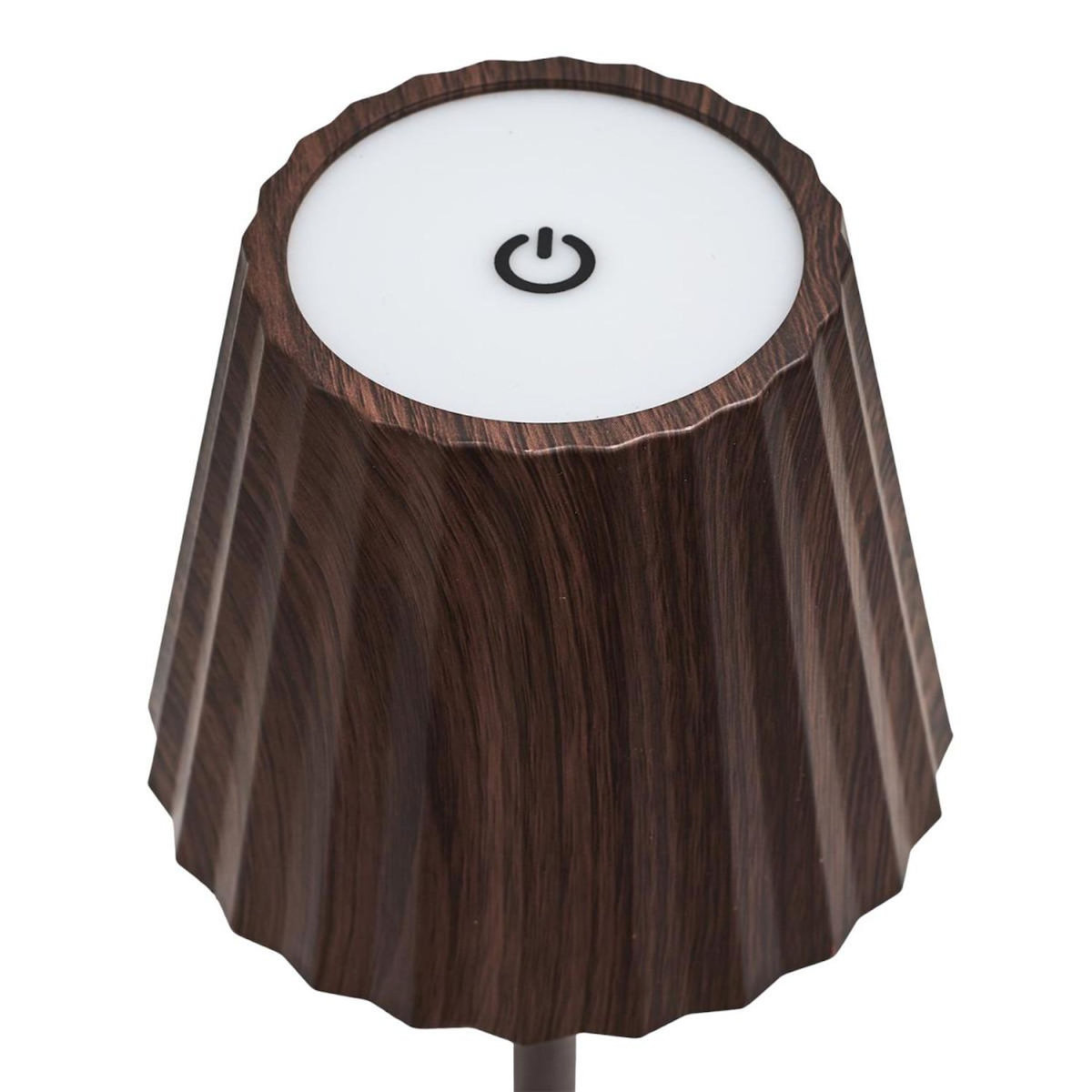 Paris Prix Lampe à Poser Tactile Effet Bois  Alana  36cm Marron