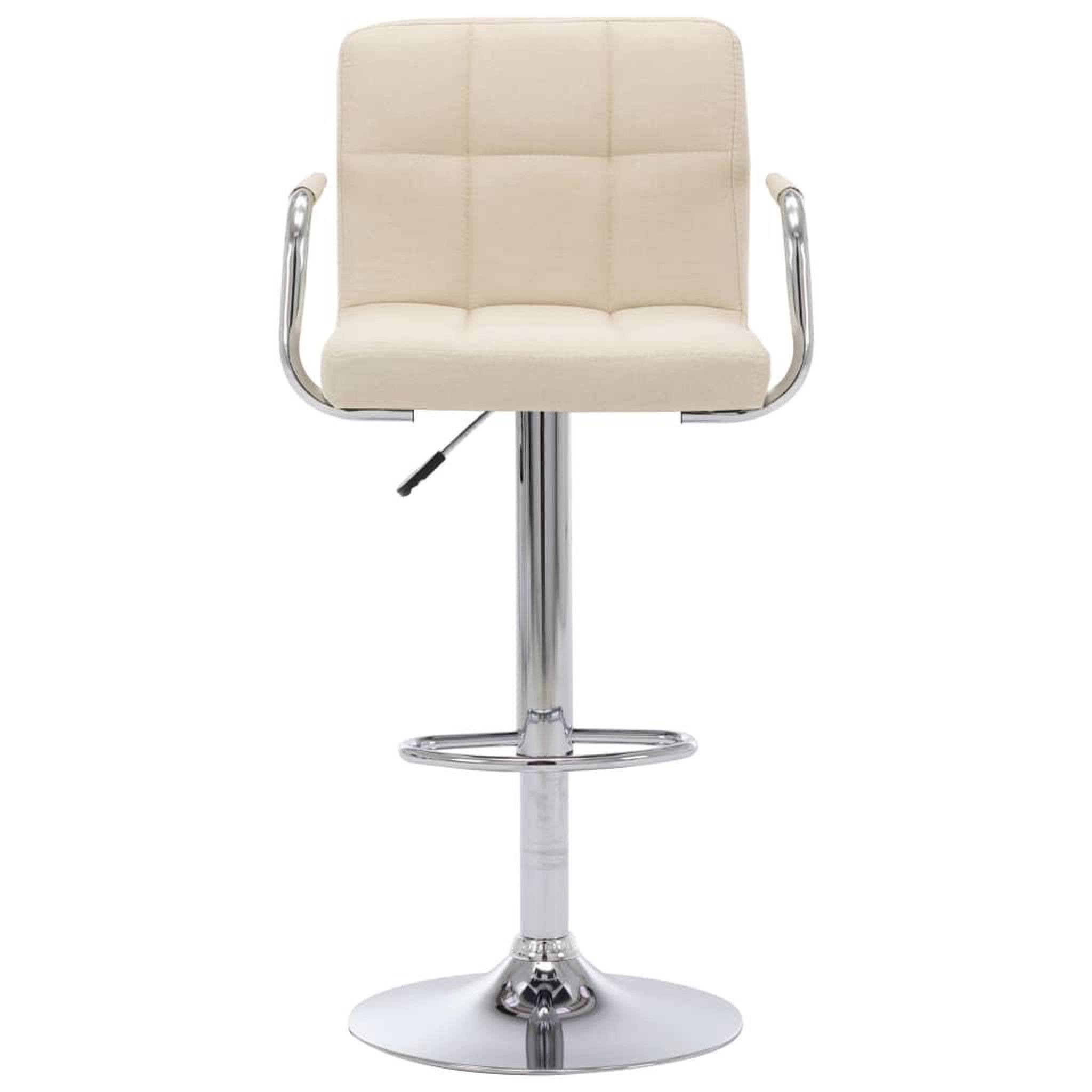 Voir la diapositive 3 : VIDAXL Chaises de bar lot de 2 creme tissu