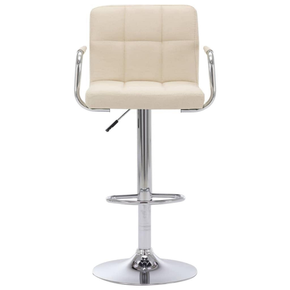 VIDAXL Chaises de bar lot de 2 creme tissu