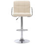 Voir la diapositive 3 : VIDAXL Chaises de bar lot de 2 creme tissu