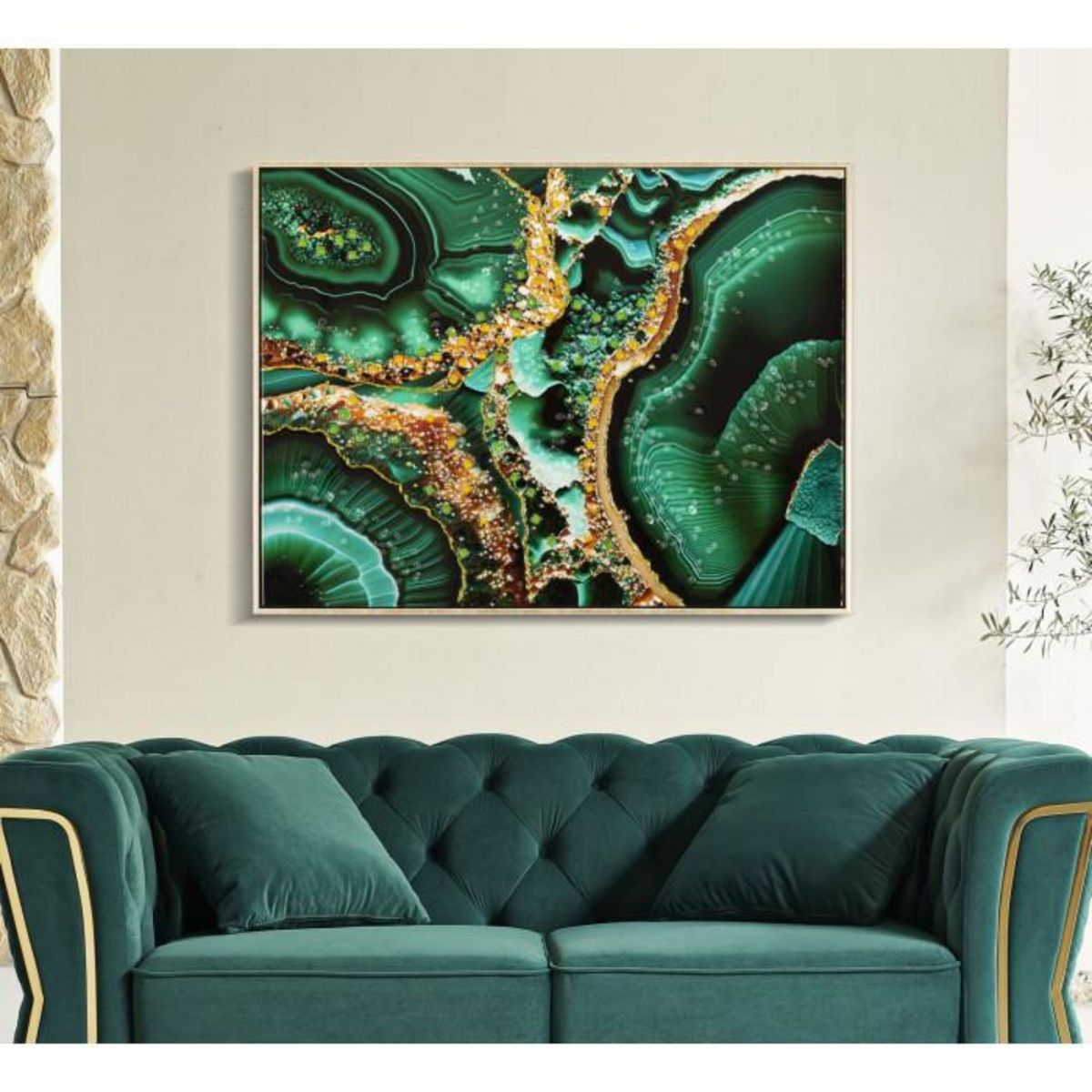 Paris Prix Tableau Imprimé Déco  Smeraldie  62x82cm Vert