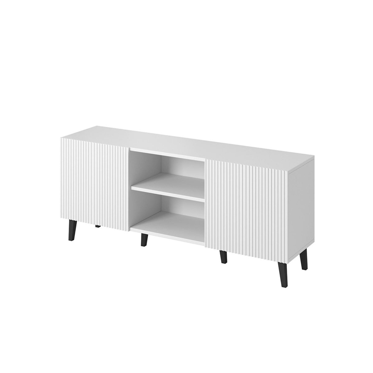 BEST MOBILIER Sanna - meuble tv - 2 portes et 2 niches - 150 cm