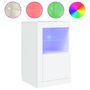 Voir la diapositive 2 : VIDAXL Armoire laterale avec eclairage LED blanc bois d'ingenierie