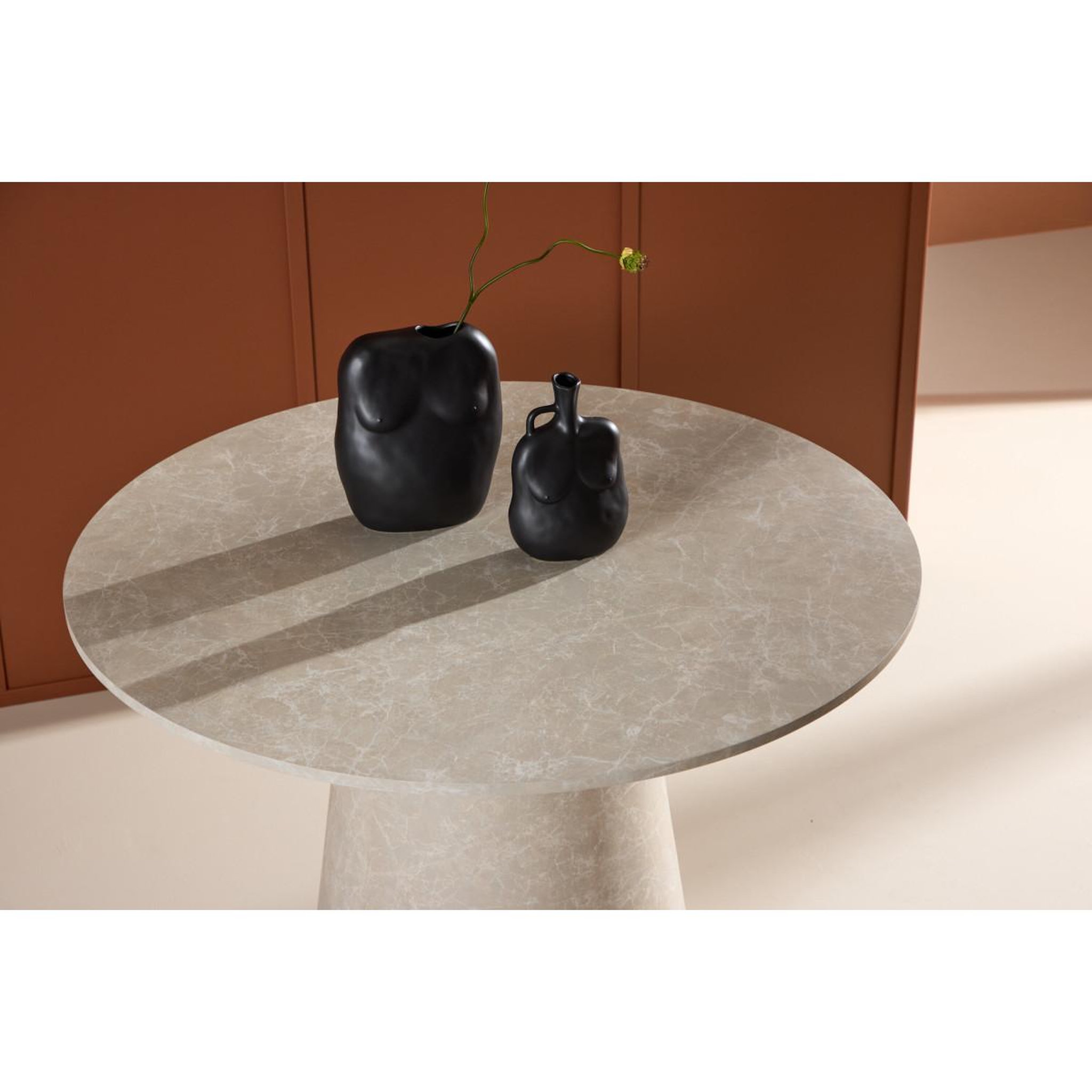 Voir la diapositive 4 : Paris Prix Table à Manger Ronde  Lanzo  120cm Beige