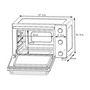 Voir la diapositive 5 : CONTINENTAL EDISON CONTINENTAL EDISON CEMF46B3 - Minifour electrique 46L noir - 1800W - Rotissoire, Convection naturelle