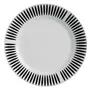 Service d'assiettes 18 pièces ELIOTT en porcelaine motifs noirs 