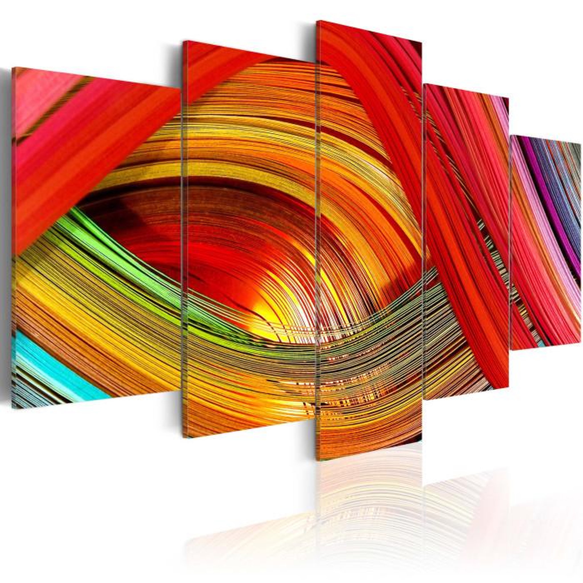 Paris Prix Tableau Imprimé 5 Panneaux  Arc en Ciel. Coloris disponibles : Multicolore