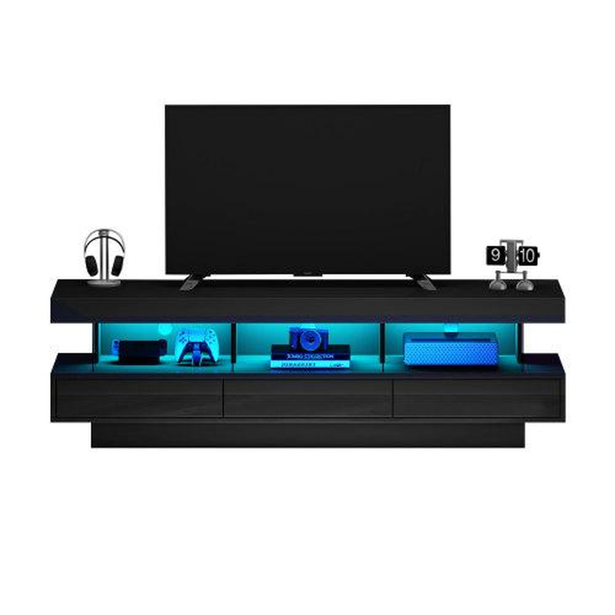 MERAX Meuble tv. Coloris disponibles : Blanc, Noir