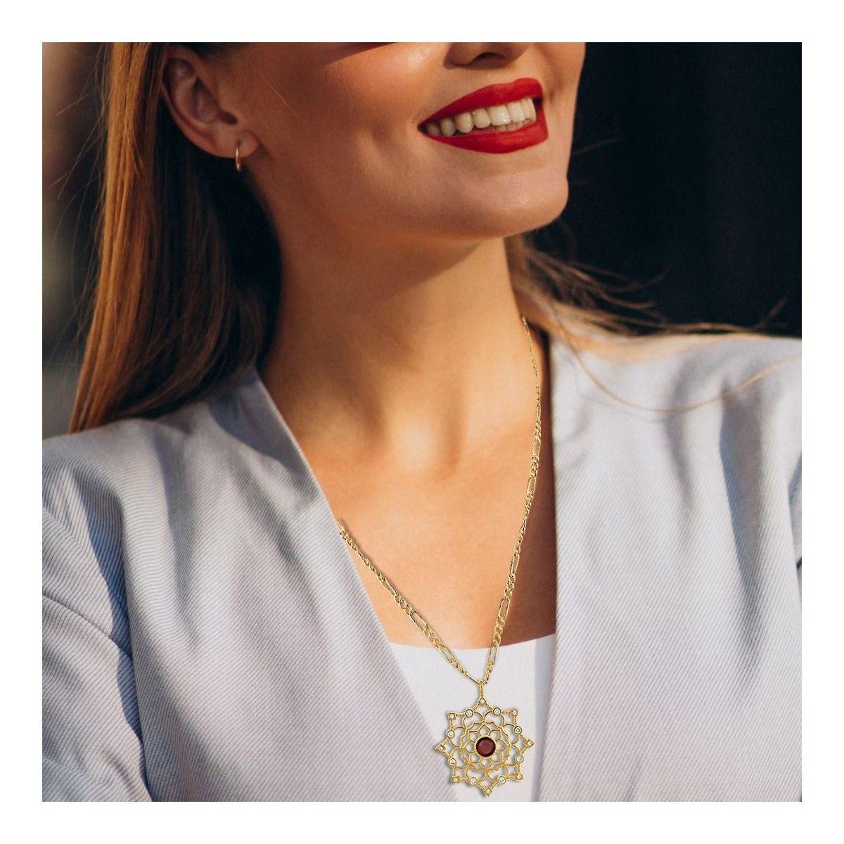 SC BOHEME Sautoir SC Bohème orné d'une pierre œil de chat