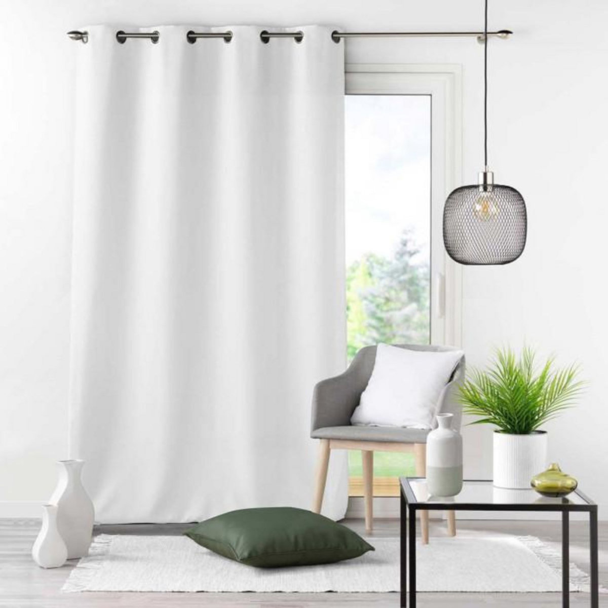 Paris Prix Rideau à Oeillets  Essentiel  140x280cm Blanc