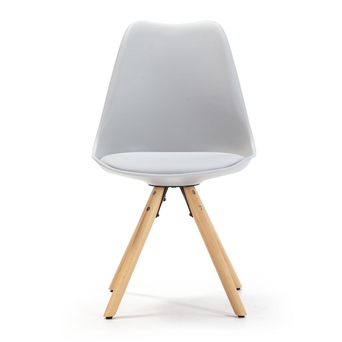 VS VENTA-STOCK Set de 2 chaises Salle à Manger Jeff Style Nordique Gris, 54 cm x 49 cm x 84 cm