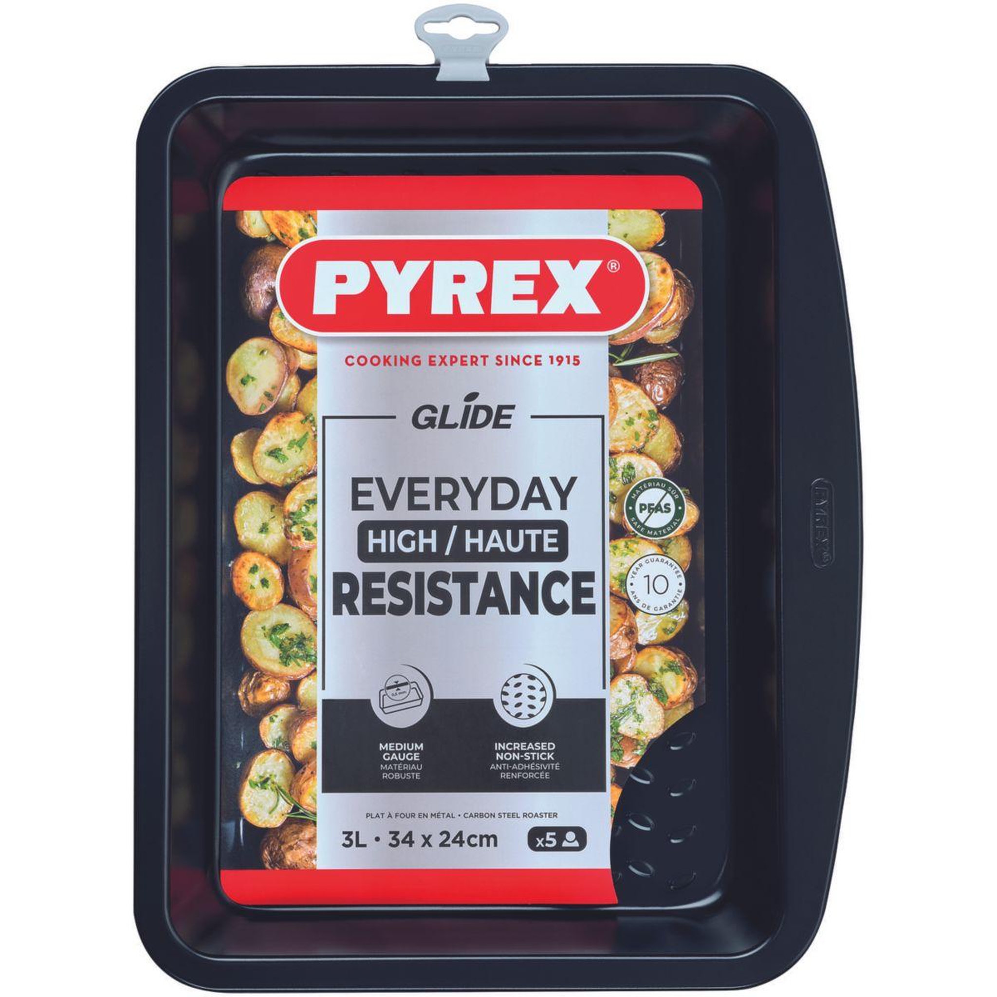 Voir la diapositive 3 : PYREX Plat au four Rectangulaire 34x24 Glide métal