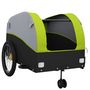 Voir la diapositive 6 : VIDAXL Remorque de vélo noir et vert 45 kg fer
