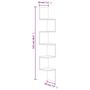 Voir la diapositive 6 : VIDAXL Etagere d'angle murale chene fume 19x19x123cm bois d'ingenierie