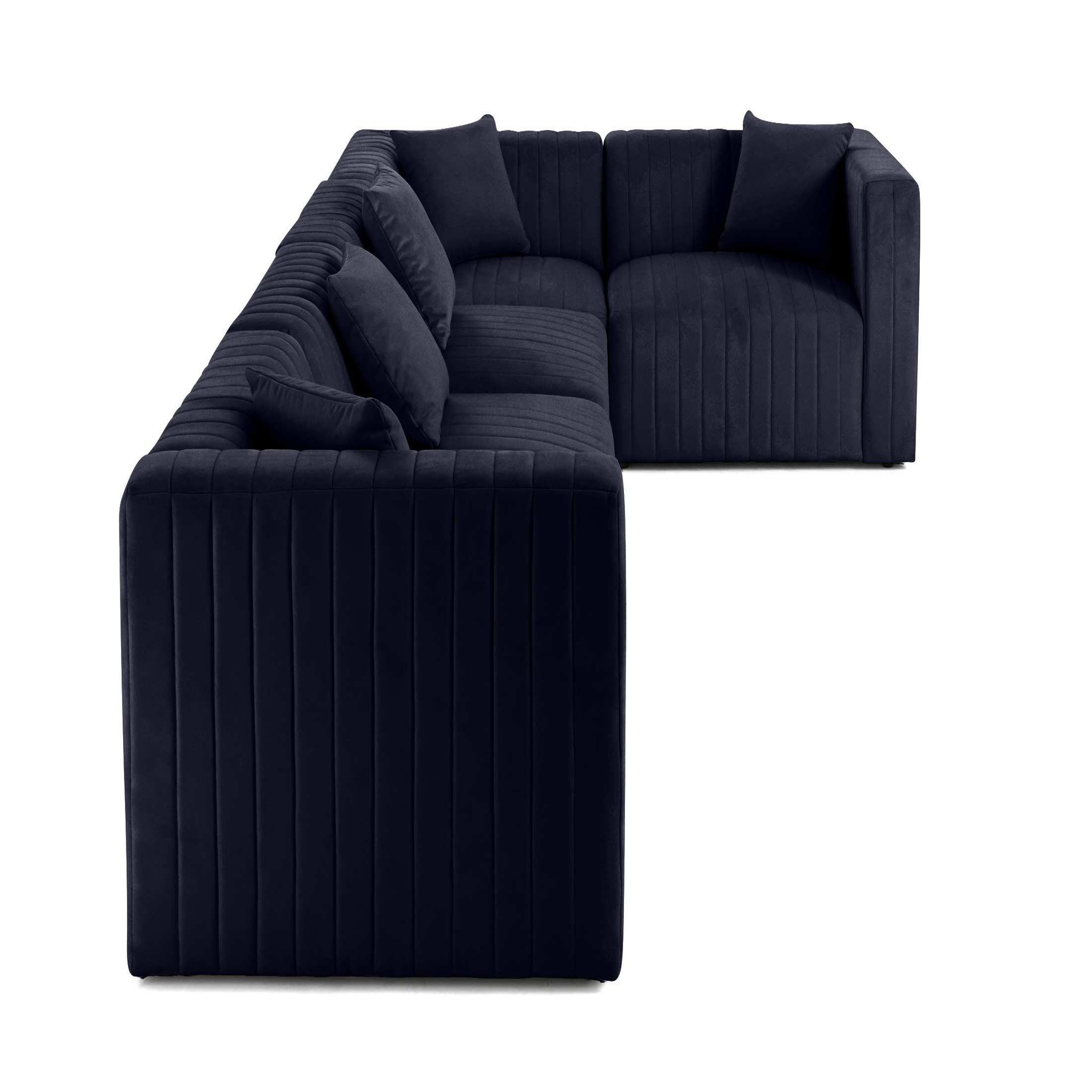 Voir la diapositive 6 : BEST MOBILIER Nova - canapé modulable d'angle réversible - 6 places - en velours