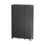 Voir la diapositive 1 : ART PLAST Armoire porte-balai Anthracite 3 portes 3 Etagères réglables 102 x 37 x 169 cm - Garage Buanderie Cellier Art Plast