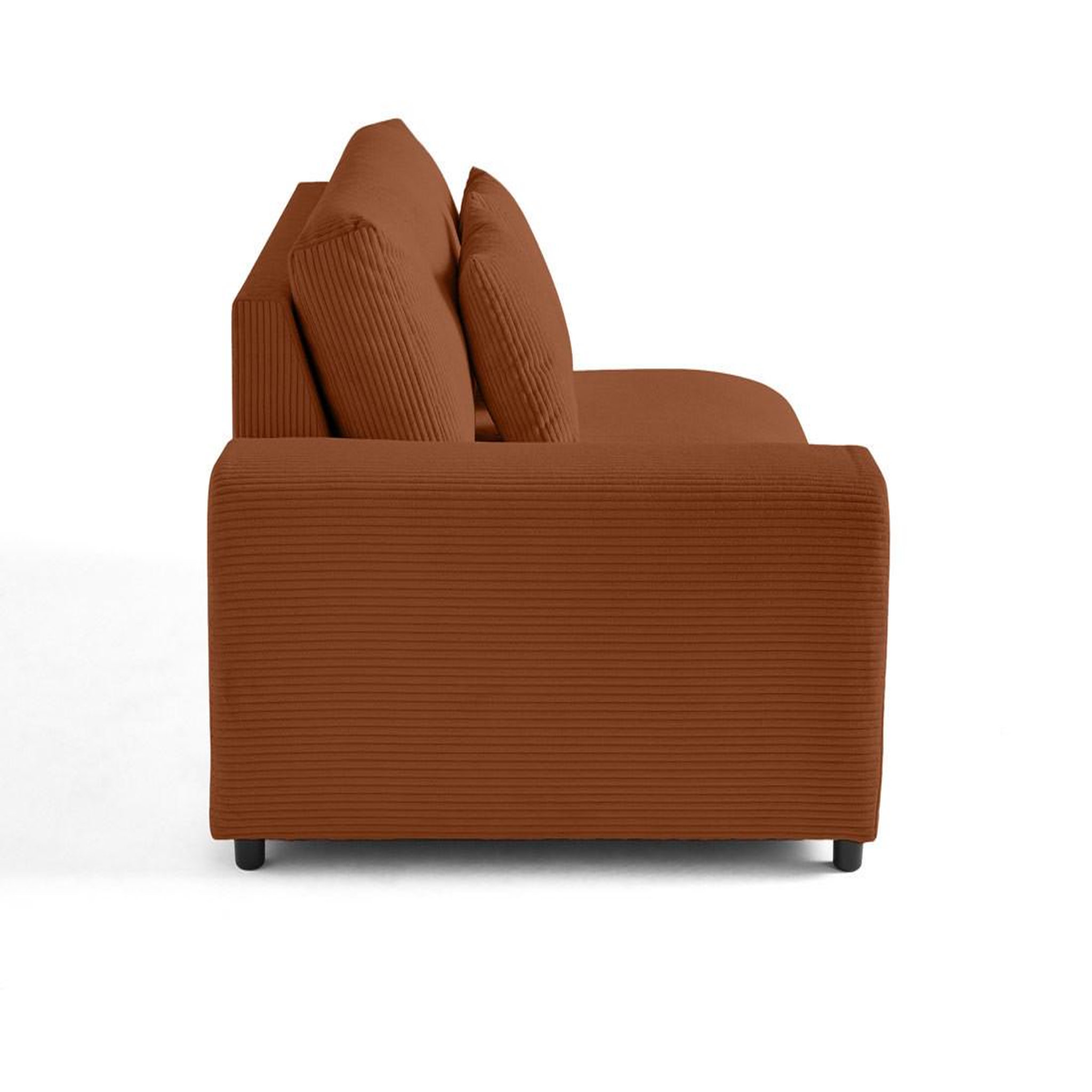 Voir la diapositive 3 : BEST MOBILIER Garance - module d'assise 2 places avec accoudoir gauche - en velours côtelé