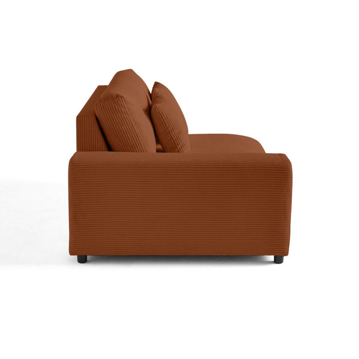 LISA DESIGN Garance - module d'assise 2 places avec accoudoir gauche - en velours côtelé