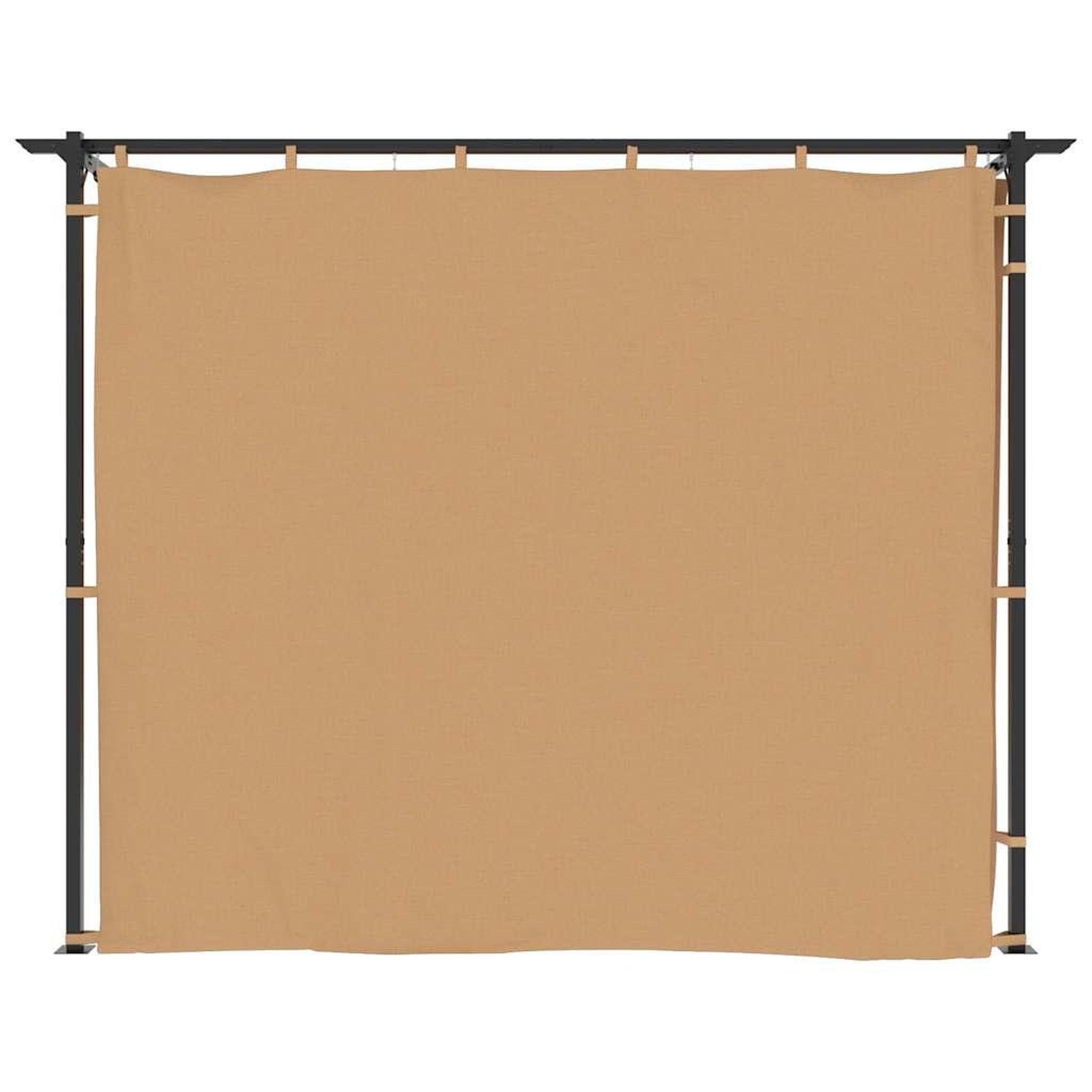 Voir la diapositive 4 : VIDAXL Tonnelle avec rideaux 3x3 m Taupe Acier