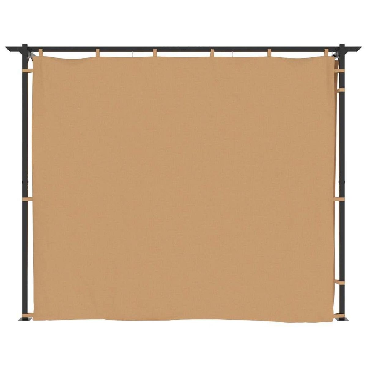 VIDAXL Tonnelle avec rideaux 3x3 m Taupe Acier