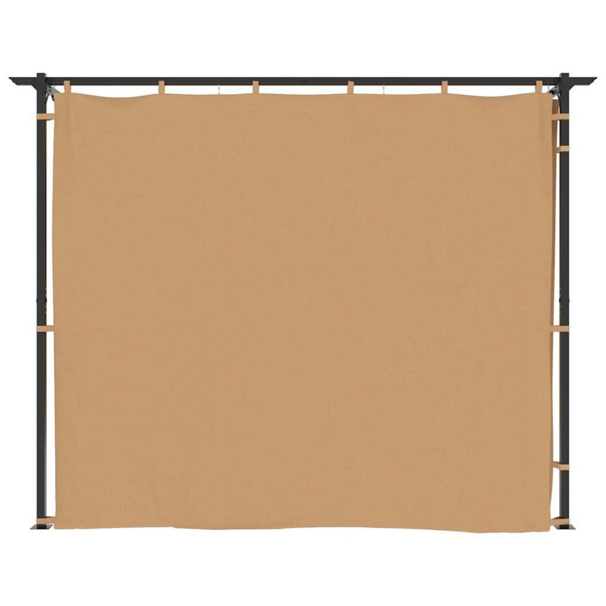 VIDAXL Tonnelle avec rideaux 3x3 m Taupe Acier