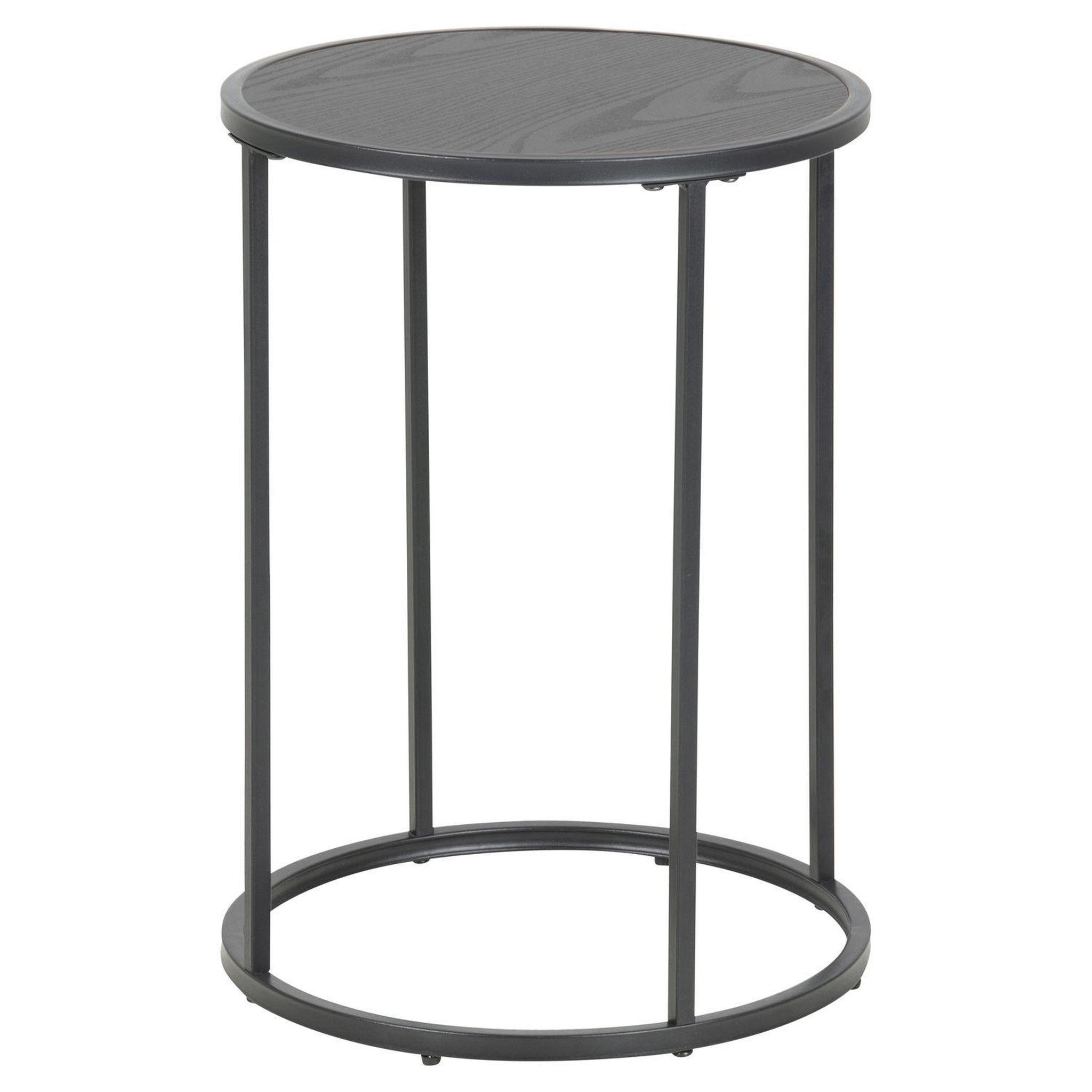 Voir la diapositive 1 : TOILINUX Table d'appoint ou bout de canapé petit modèle en MDF et métal