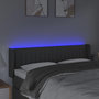 Voir la diapositive 4 : VIDAXL Tete de lit a LED Gris fonce 147x16x78/88 cm Tissu