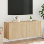 VIDAXL Meuble TV mural chene sonoma 100x30x41 cm
