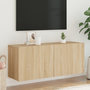 Voir la diapositive 1 : VIDAXL Meuble TV mural chene sonoma 100x30x41 cm