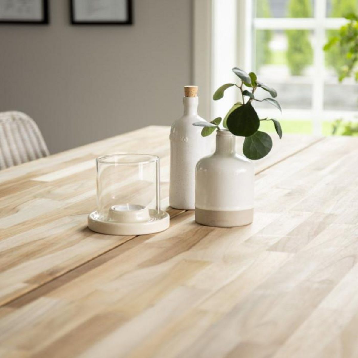 Paris Prix Table à Manger Design  Cirebon  200cm Naturel & Blanc