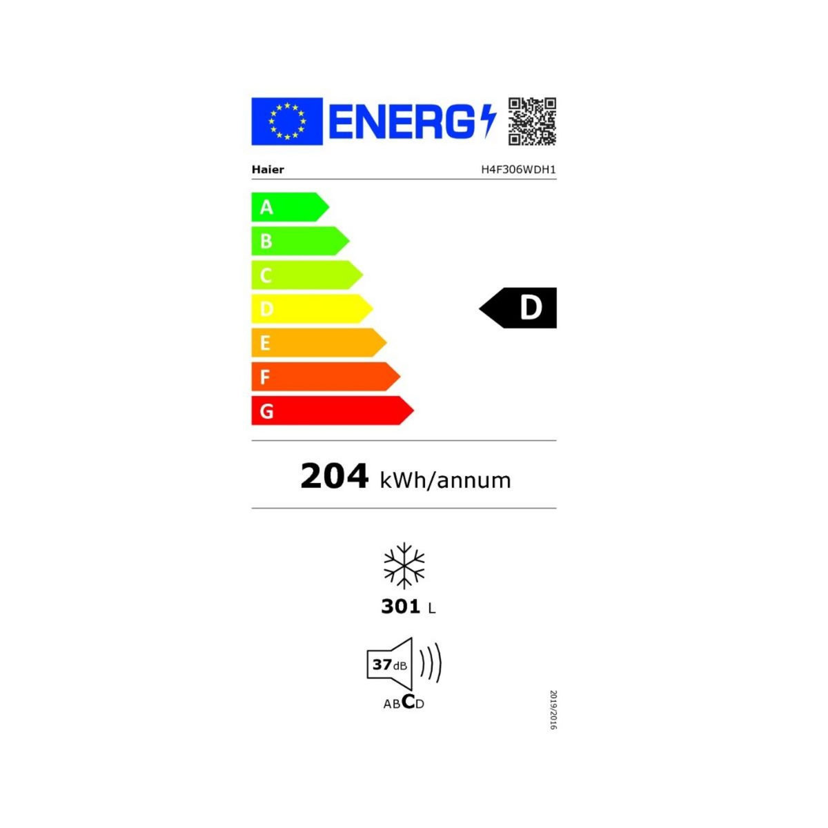 HAIER Congélateur armoire 60cm 301l nofrost - H4F306WDH1