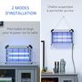 Voir la diapositive 6 : OUTSUNNY Lampe UV anti-insectes anti moustique tue mouche électrique destructeur d'insectes 20 W noir gris