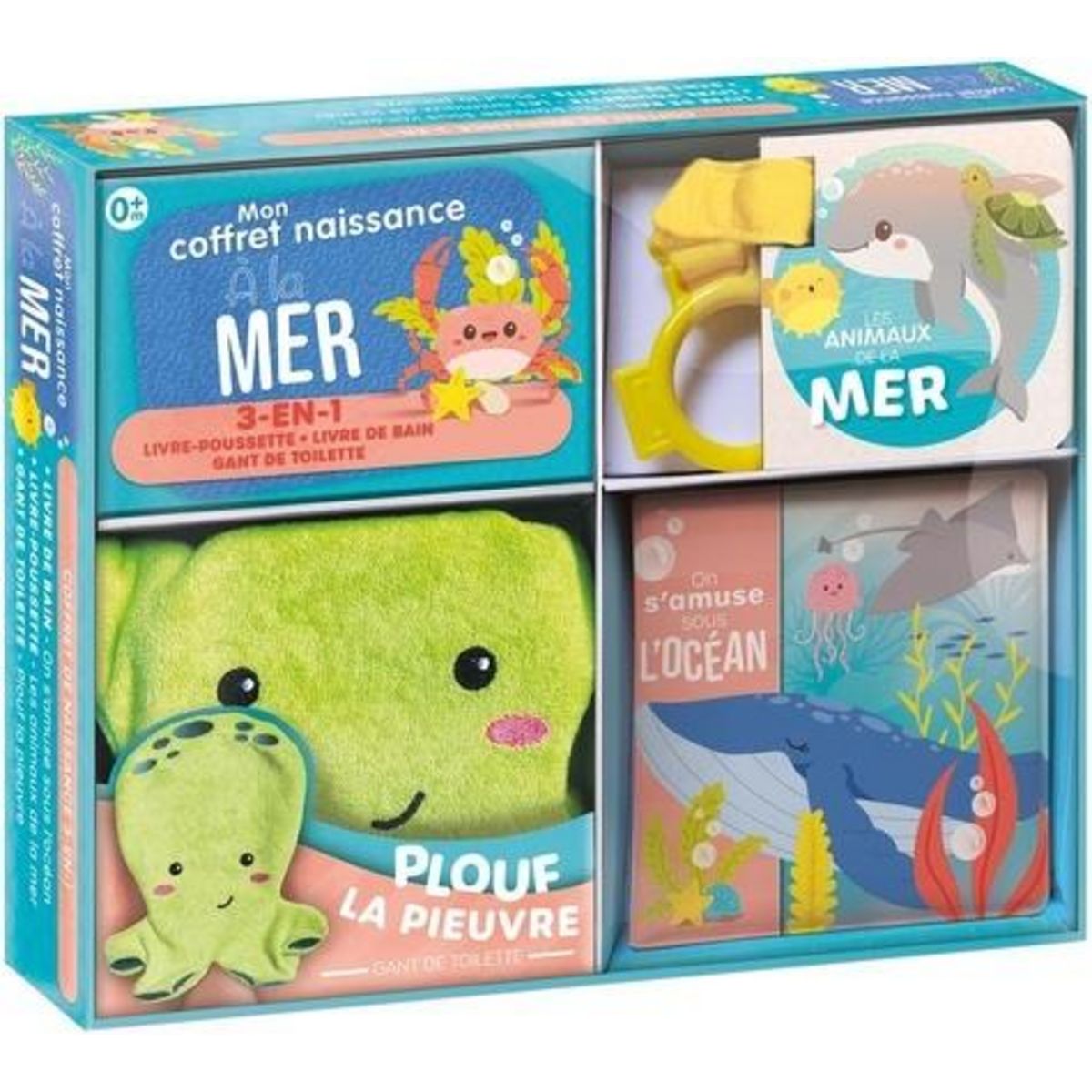 A LA MER. AVEC 1 LIVRE-POUSSETTE, 1 LIVRE DE BAIN ET 1 GANT DE TOILETTE, Delporte Corinne