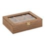 Voir la diapositive 1 : ATMOSPHERA Boîte à Bijoux en Bois  Floral  20cm Marron