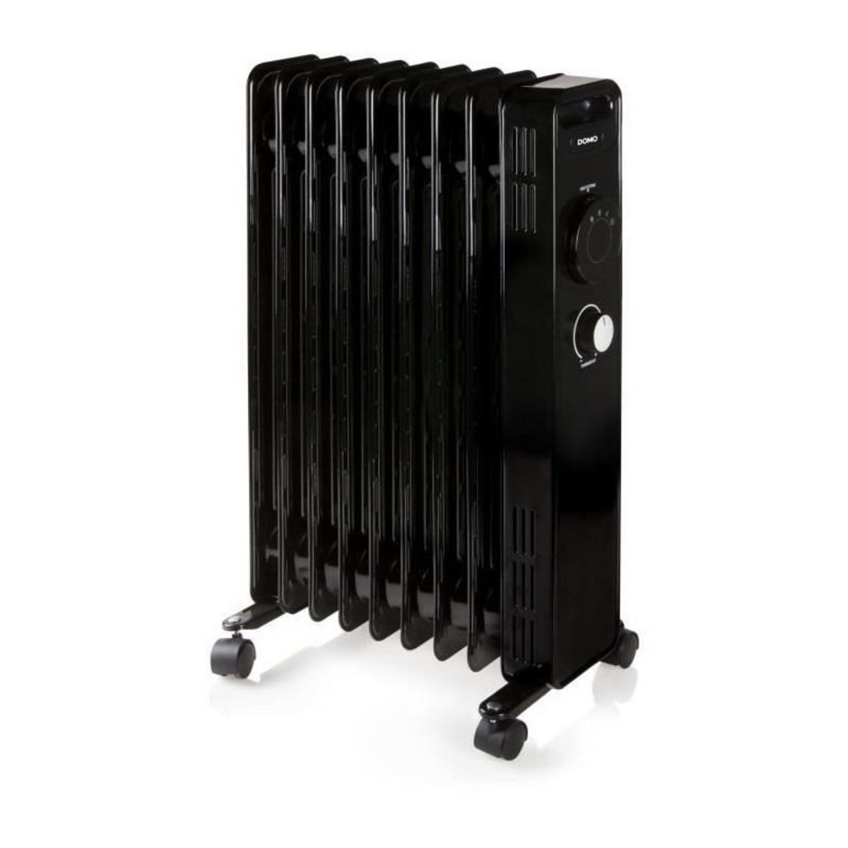 Domo Radiateur a bain d'huile - 2000 W - DOMO - DO7327R - 42,5 x 28 x 64 cm - Noir