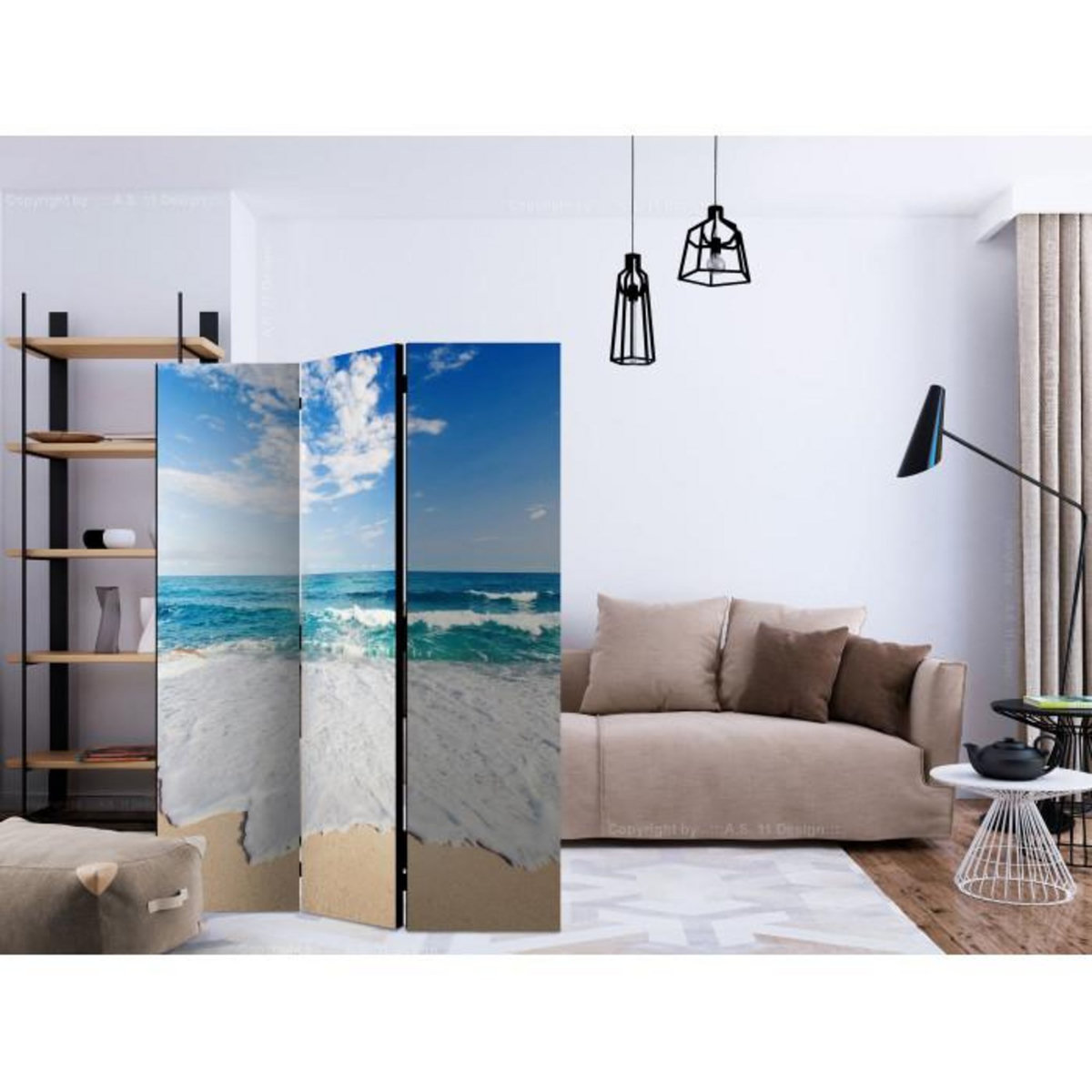 Paris Prix Paravent 3 Volets  Photo Wallpaper : By the Sea  135x172cm
